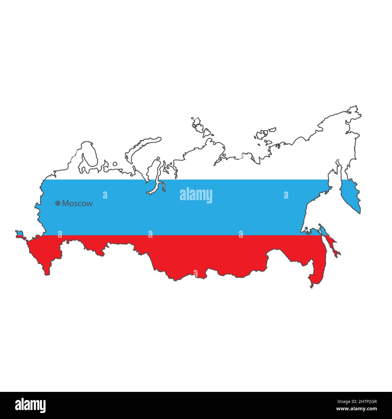 Russia flag map chaotic particles pattern Vector Image