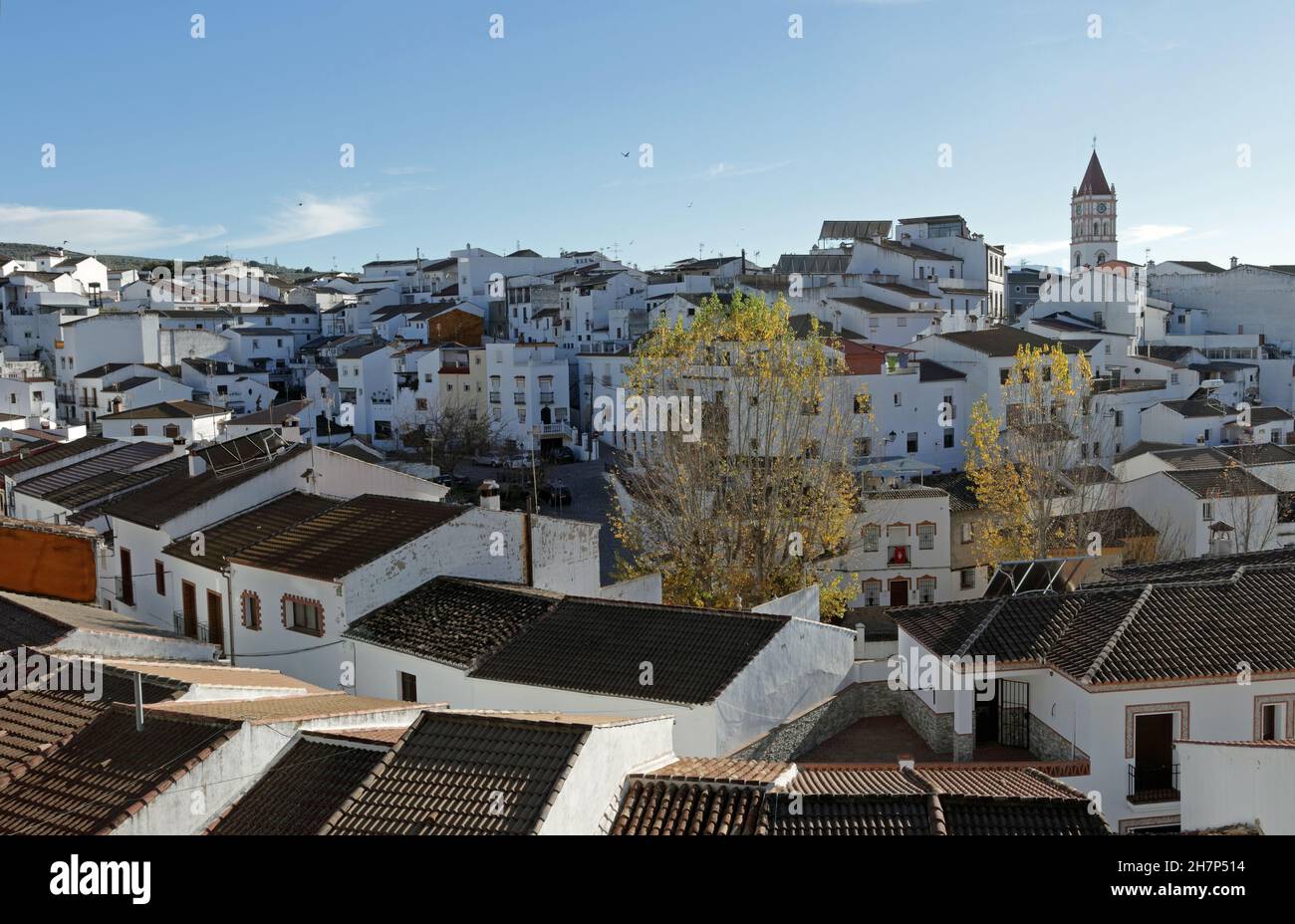 White village in Andalucia, Spain Stock Photo