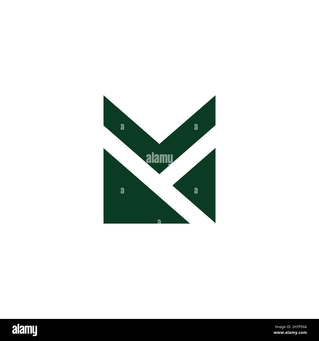 letter ym simple flat geometric negative space logo vector Stock Vector