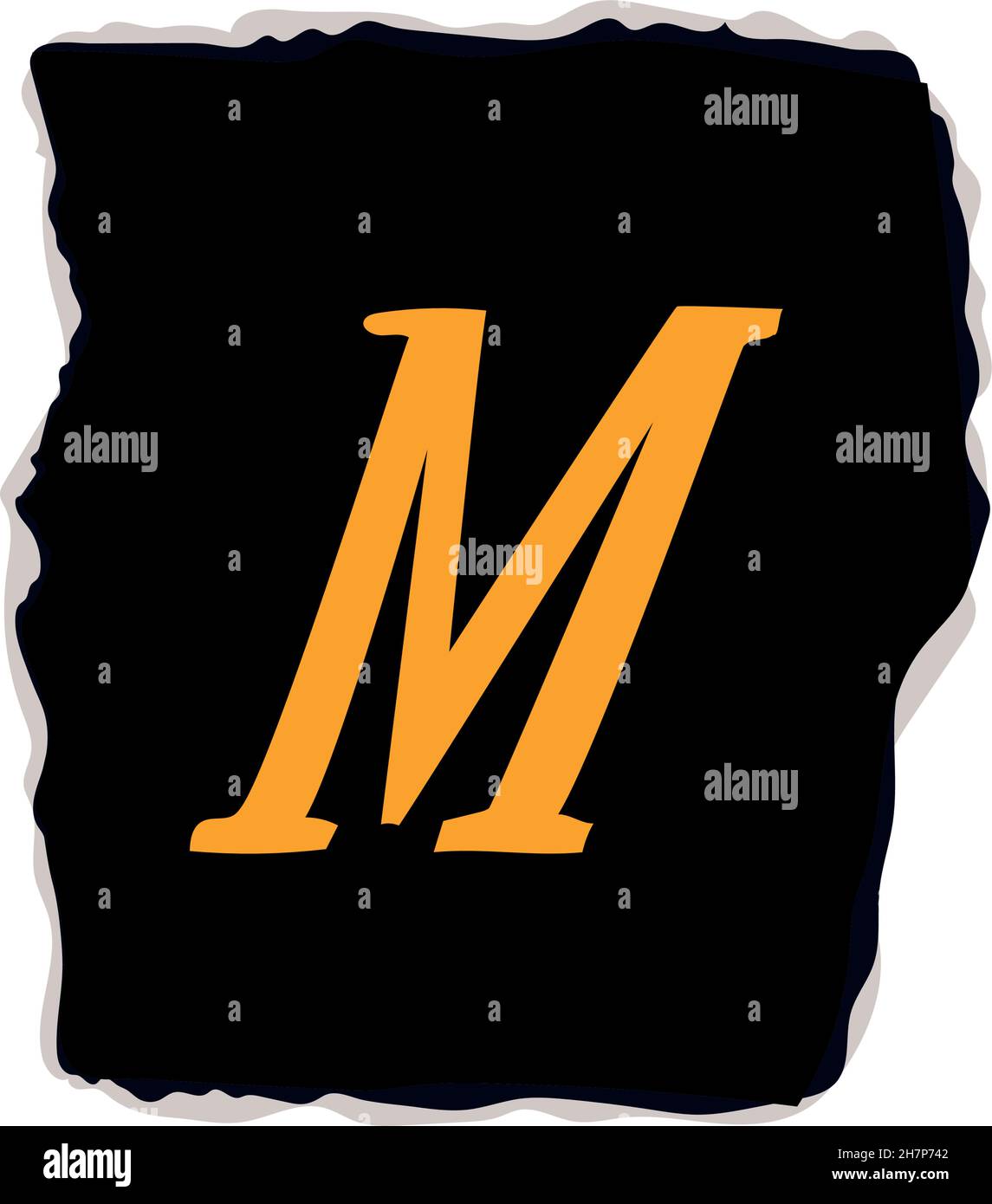 ransom note with letter M Stock Vector Image & Art - Alamy