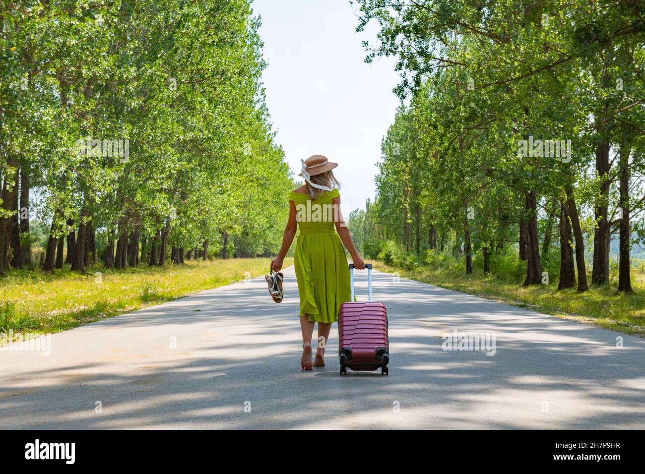 Woman walks along railroad hi-res stock photography and images - Alamy