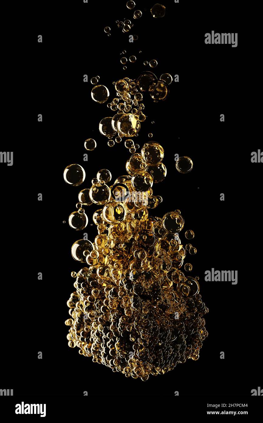 Champagne bubbles isolated Stock Photo Alamy