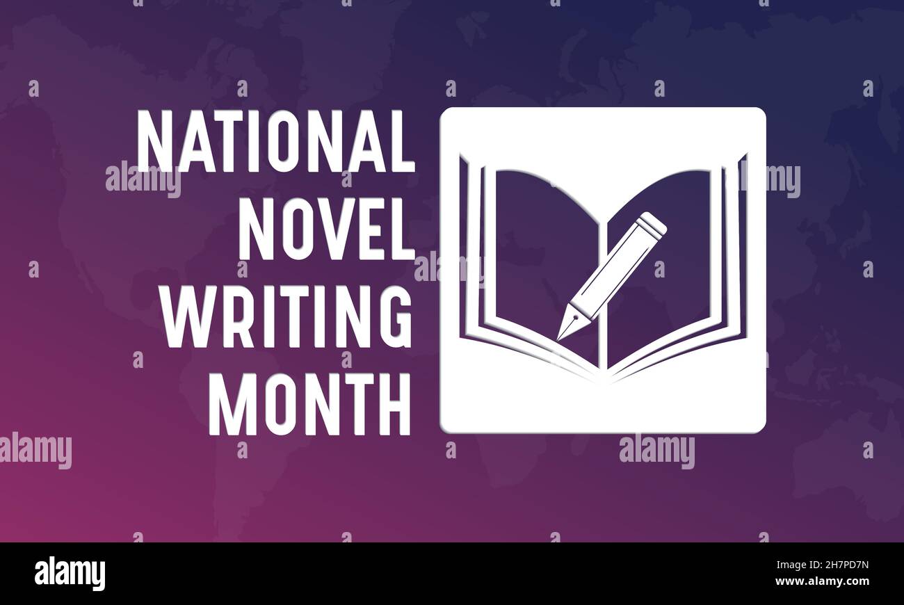 National Novel Writing awareness month banner design Vector template