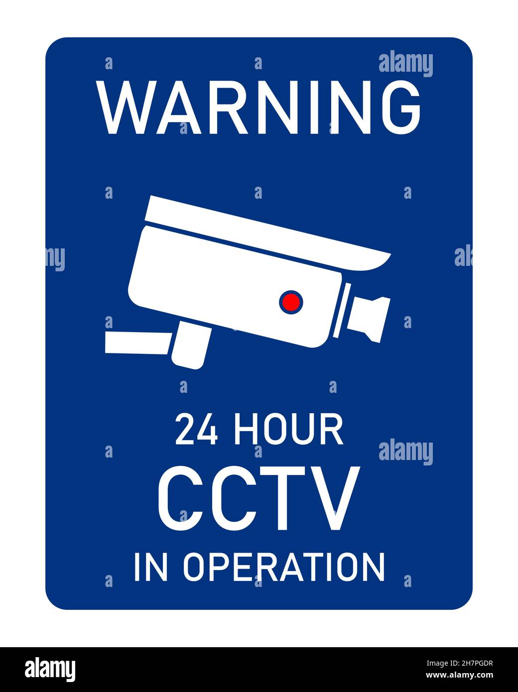 CCTV security camera warning sign. Vector sticker design for video surveillance CCTV warning