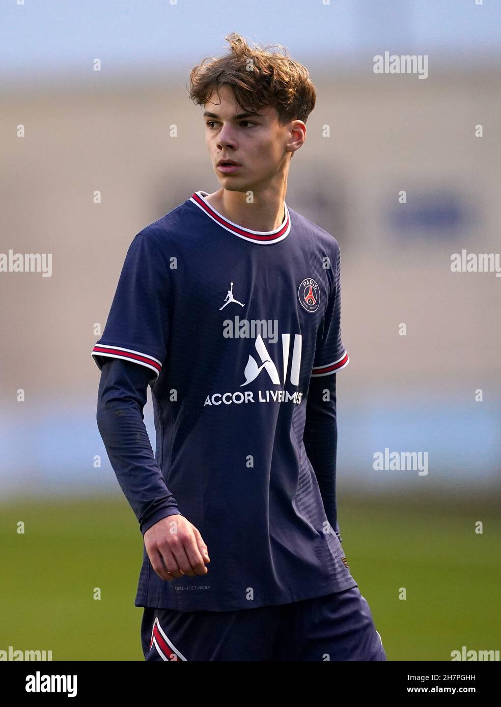 Paris Saint Germain's Edouard Michut during the UEFA Youth League, Group A  match at the Manchester City Academy Stadium, Manchester. Picture date:  Wednesday November 24, 2021 Stock Photo - Alamy