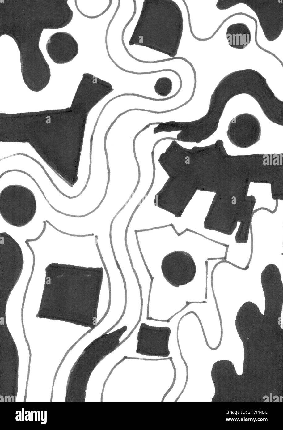 black and white geometric pattern for background Stock Photo - Alamy