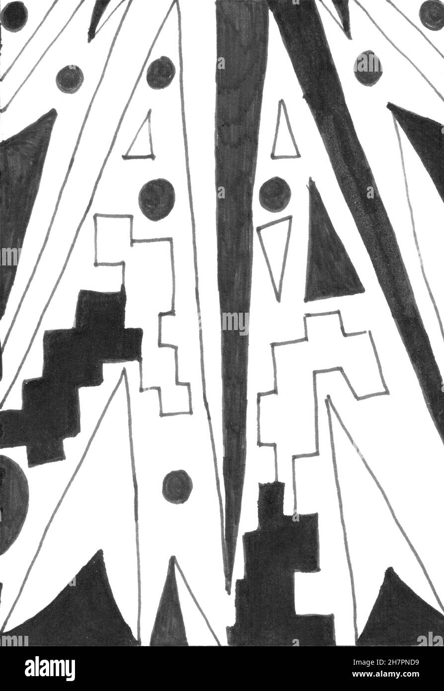 black and white geometric pattern for background Stock Photo - Alamy