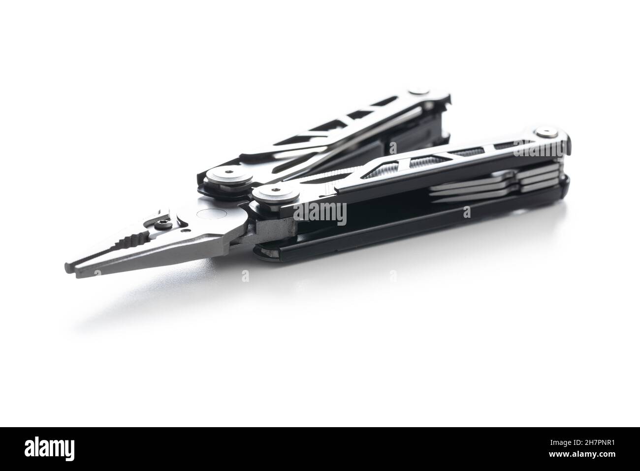 Multitools pliers with other tools and knife. Multifunction pliers