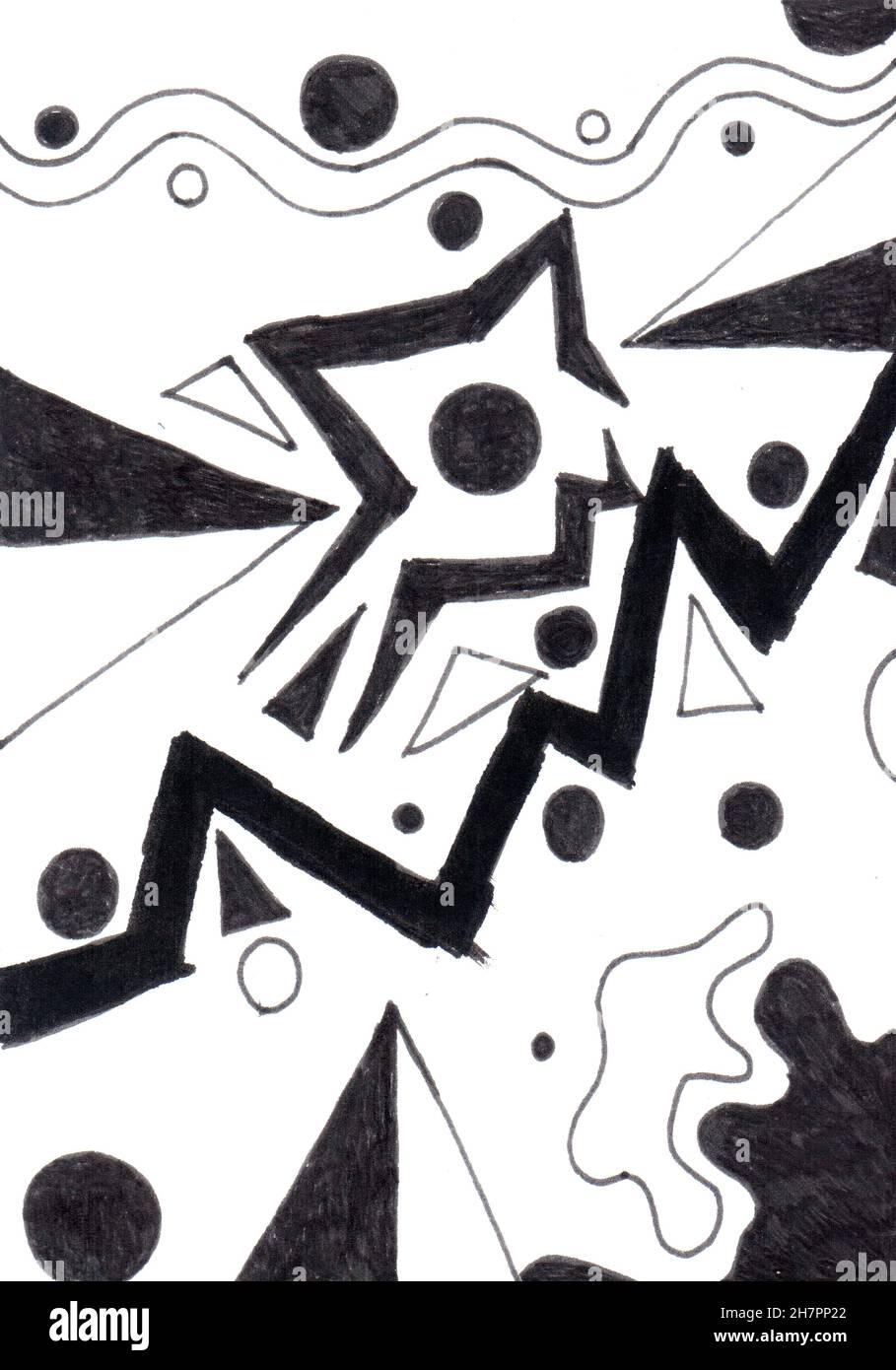 black and white geometric pattern for background Stock Photo - Alamy