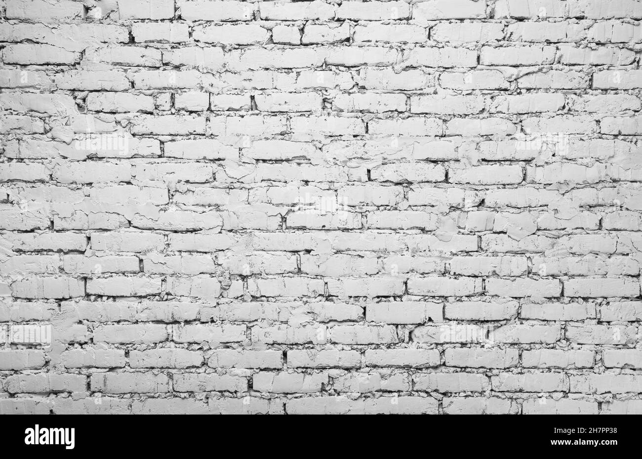 White painted brick wall background texture pattern; close up Stock ...