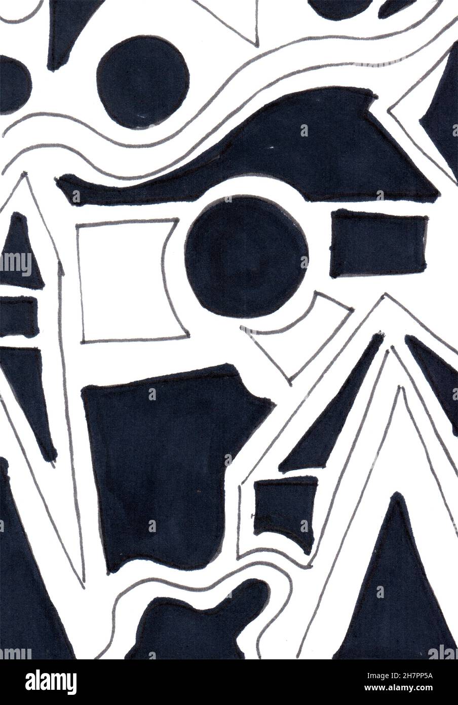 black and white geometric pattern for background Stock Photo - Alamy