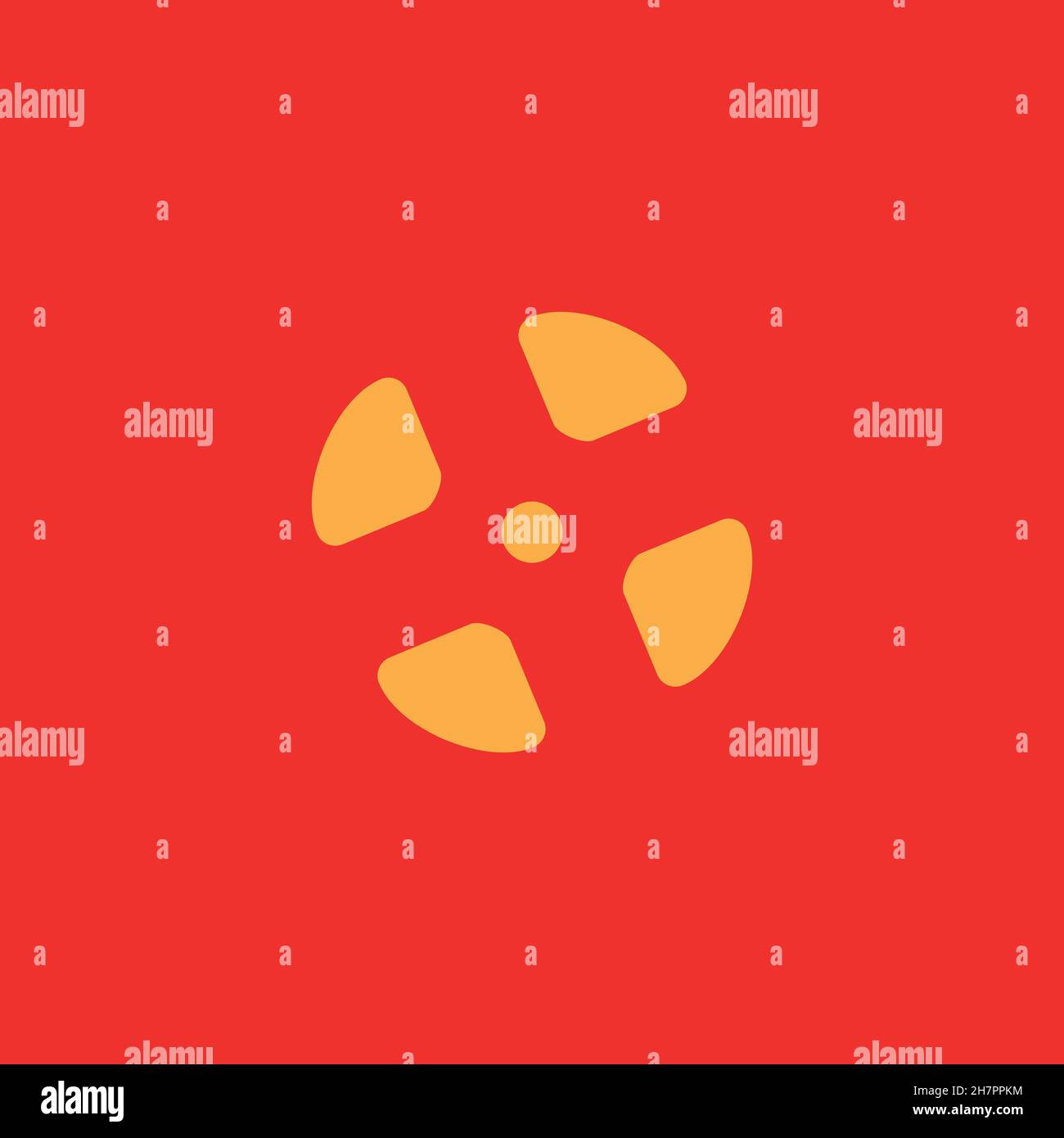 Nuclear radiation icon. Danger symbol. Logo design element Stock Vector