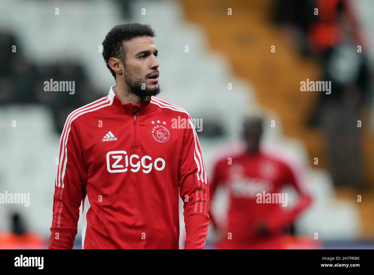 ISTANBUL , 24-11-2021 , Vodafone Park , football, Champions League, season  2021 / 2022 , between Besiktas and Ajax , Ajax player Noussair Mazraoui  (Photo by Pro Shots/Sipa USA) *** World Rights Except Austria and The  Netherlands *** Stock Photo - Alamy