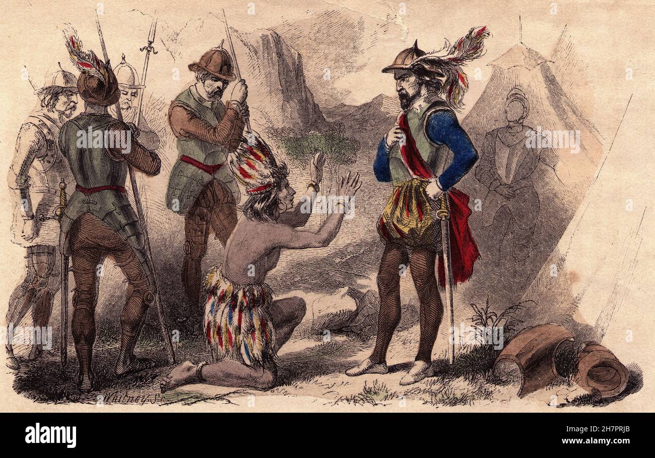 Francisco Hidalgo and the Spanish colonization of the Incas Stock Photo