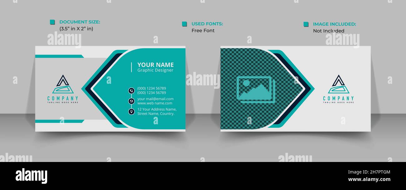 Corporate Business Card Template Vector Design, business card template layout, corporate business card template design Stock Vector