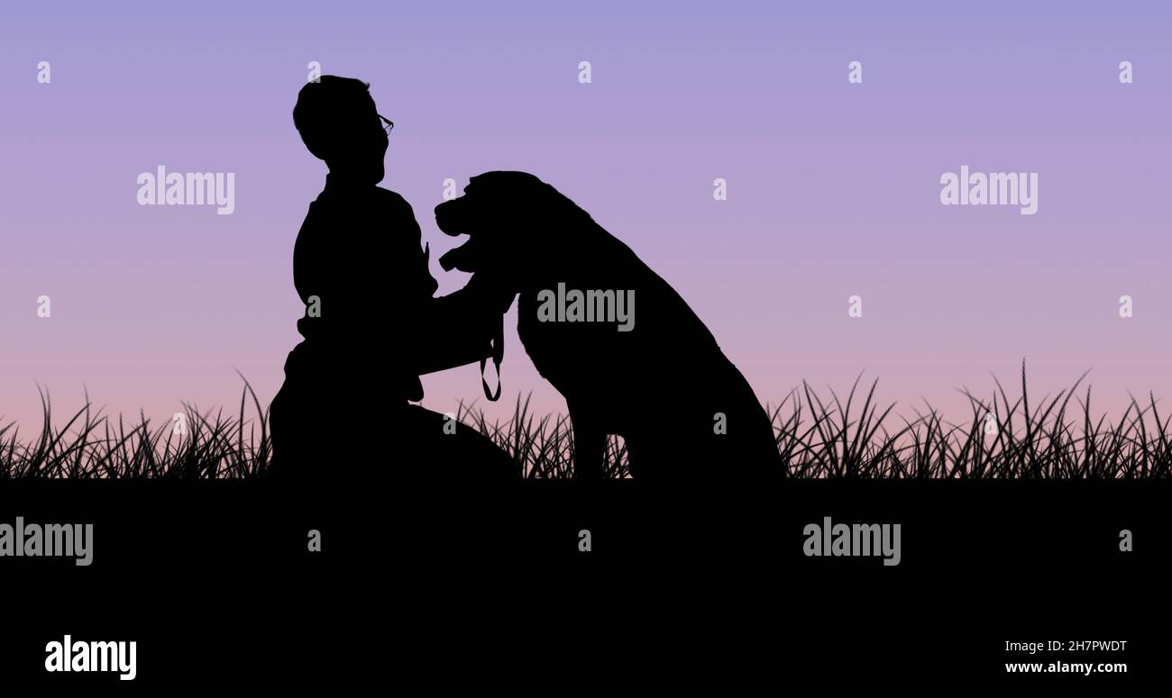 Kneeling silhouette hi-res stock photography and images - Alamy