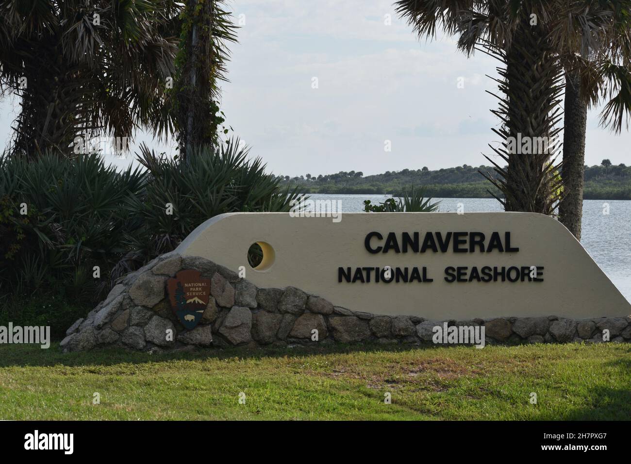 Fishing poles and tackle on the beach at Cape Canaveral National Seashore,  Florida, USA Stock Photo - Alamy