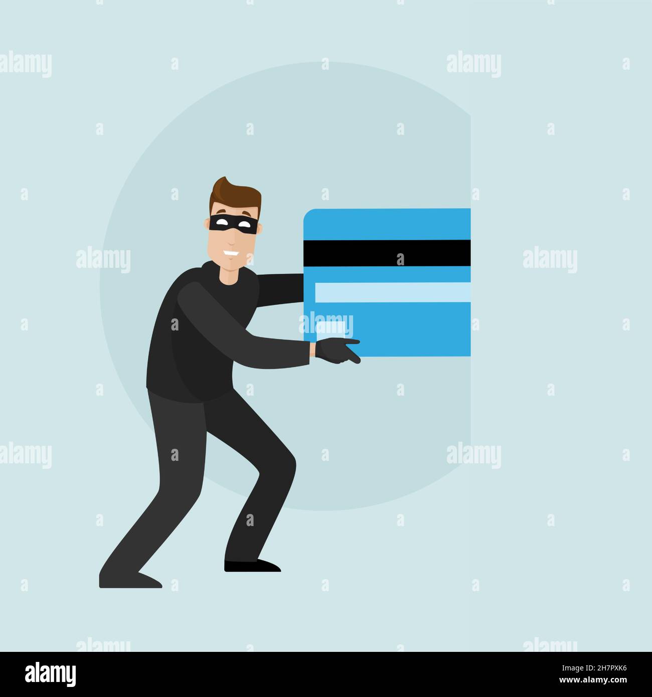 A scammer pulls credit card banking information from a phone. A thief ...