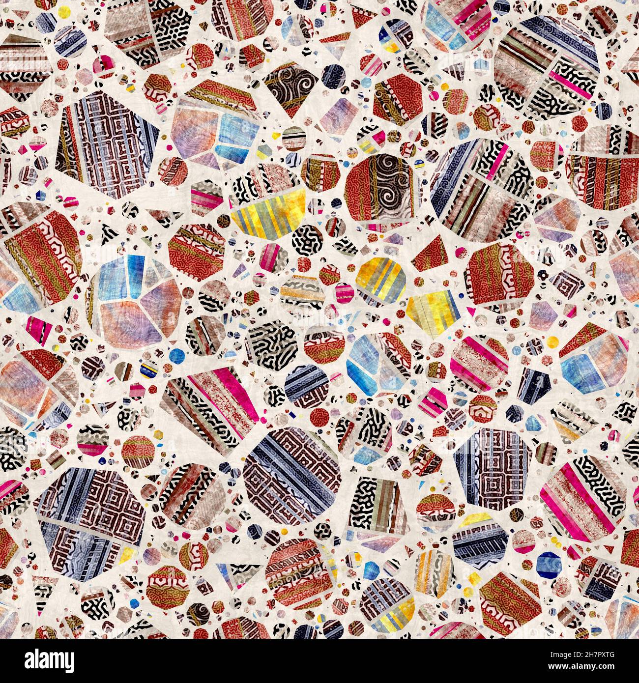 Seamless modern abstract random terrazzo pattern swatch Stock Photo - Alamy