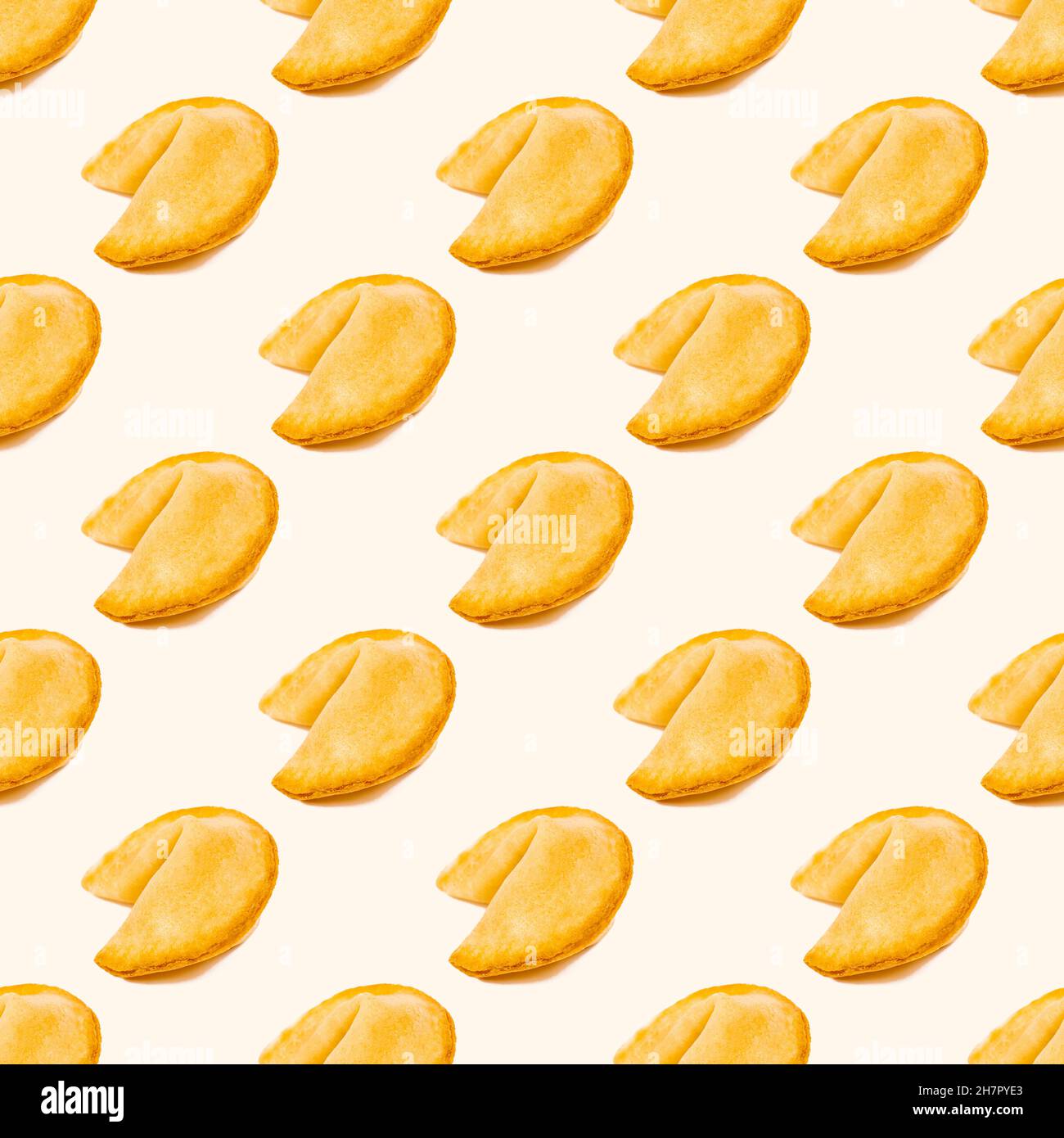 Chinese fortune cookies seamless pattern on light background Stock ...