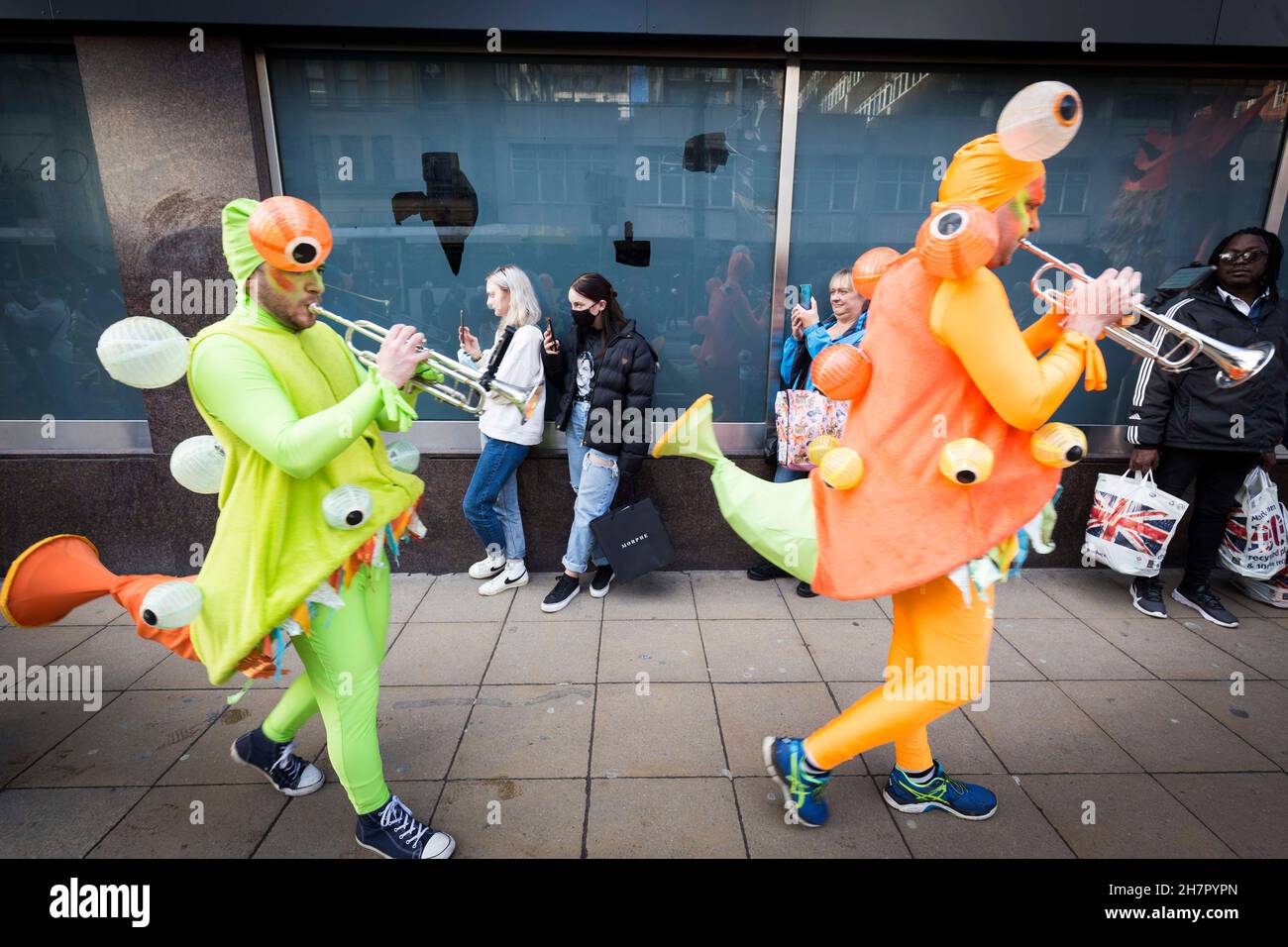 Picture by Chris Bull 30/10/21 Halloween at Manchester Arndale www.chrisbullphotographer.com Stock Photo