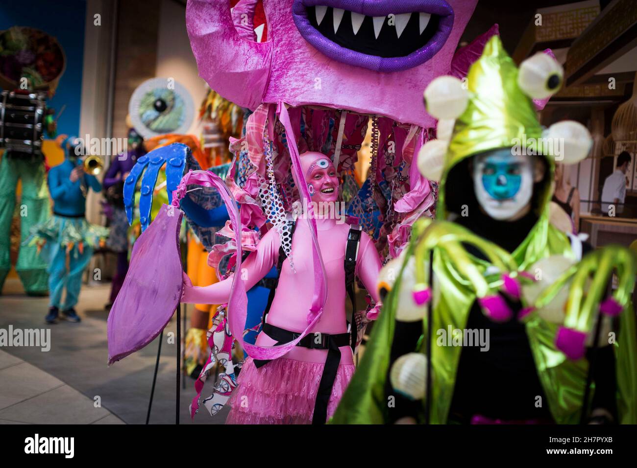 Picture by Chris Bull   30/10/21  Halloween at Manchester Arndale  www.chrisbullphotographer.com Stock Photo