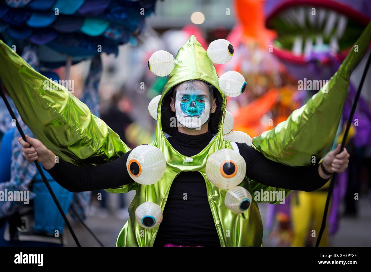 Picture by Chris Bull   30/10/21  Halloween at Manchester Arndale  www.chrisbullphotographer.com Stock Photo