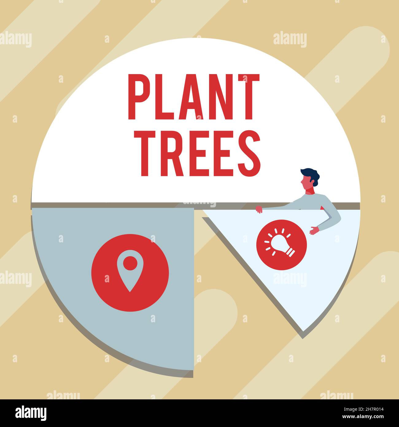 Text caption presenting Plant Trees. Internet Concept process of ...