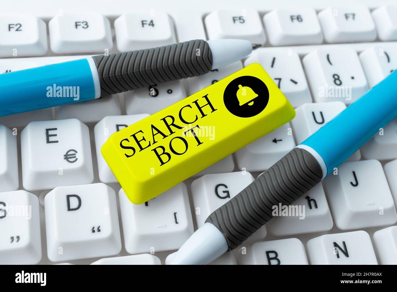 Writing displaying text Search Bot. Word Written on a program that runs automated tasks over the Internet or network Creating New Programming Stock Photo