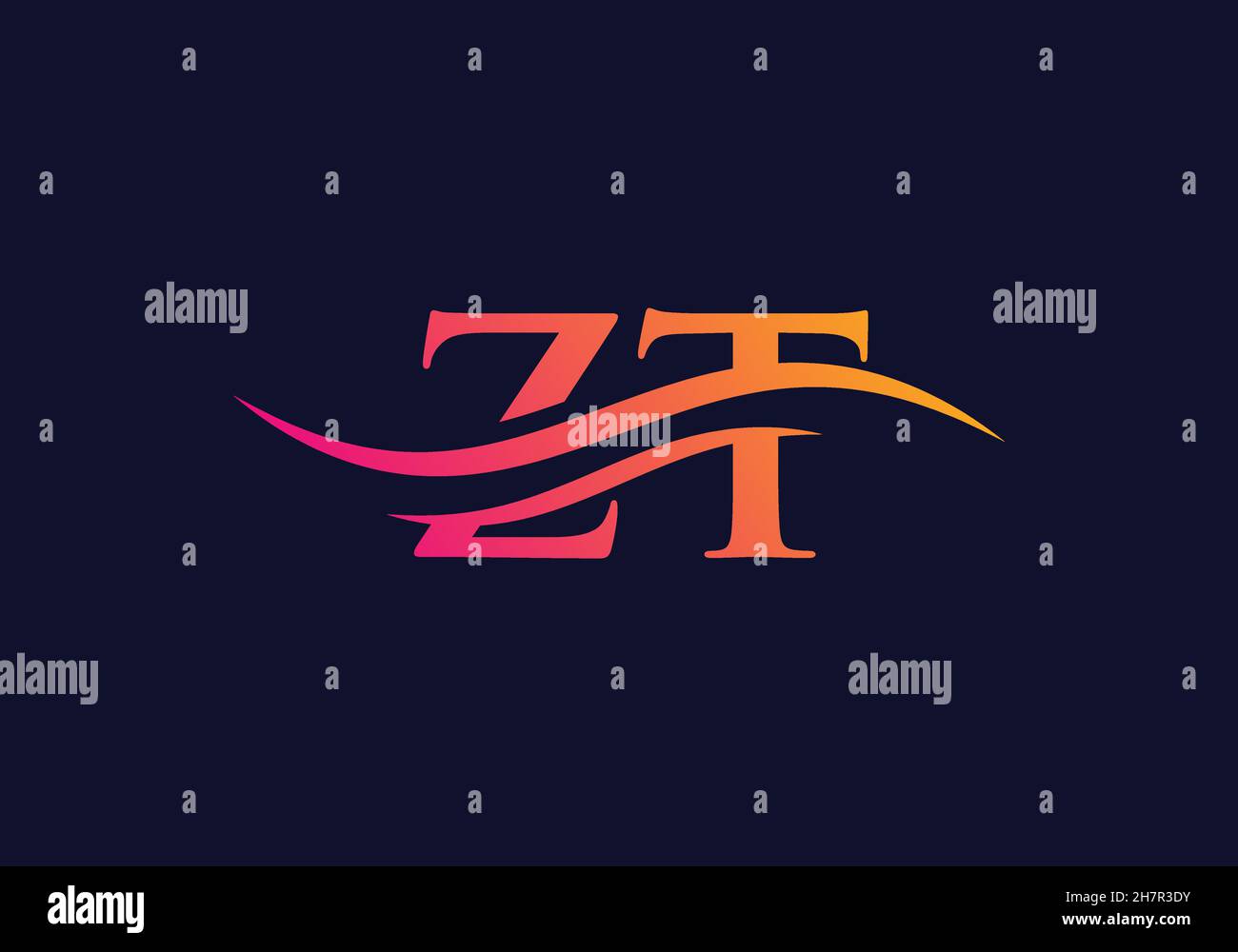 Creative ZT letter with luxury concept. Modern ZT Logo Design for