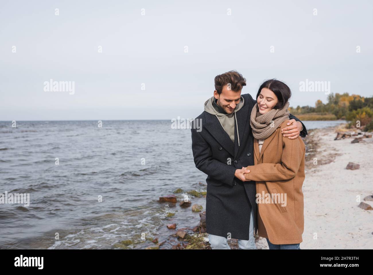 Young Couple Hugging Riverside High Resolution Stock Photography and ...