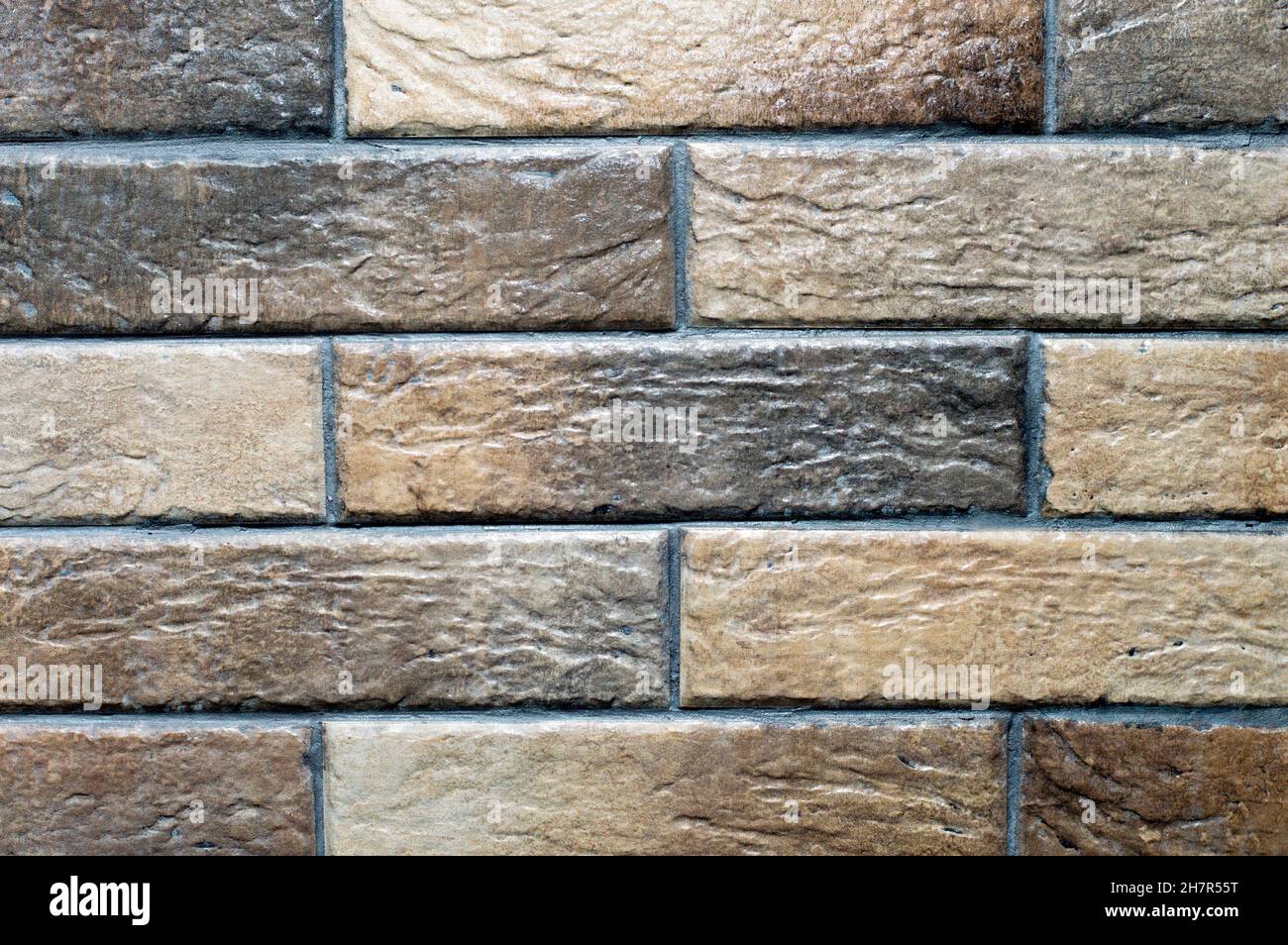 beautiful background wall tile gypsum tile with brick texture brown