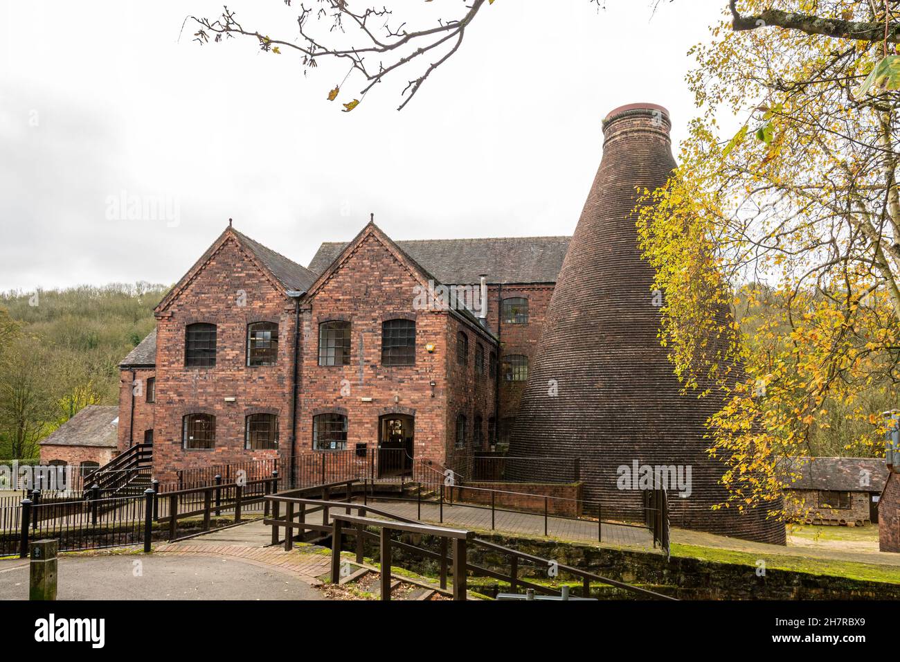 Coalport China Museum in Ironbridge Gorge, Shropshire, England, UK, beside the Shropshire Canal Stock Photo