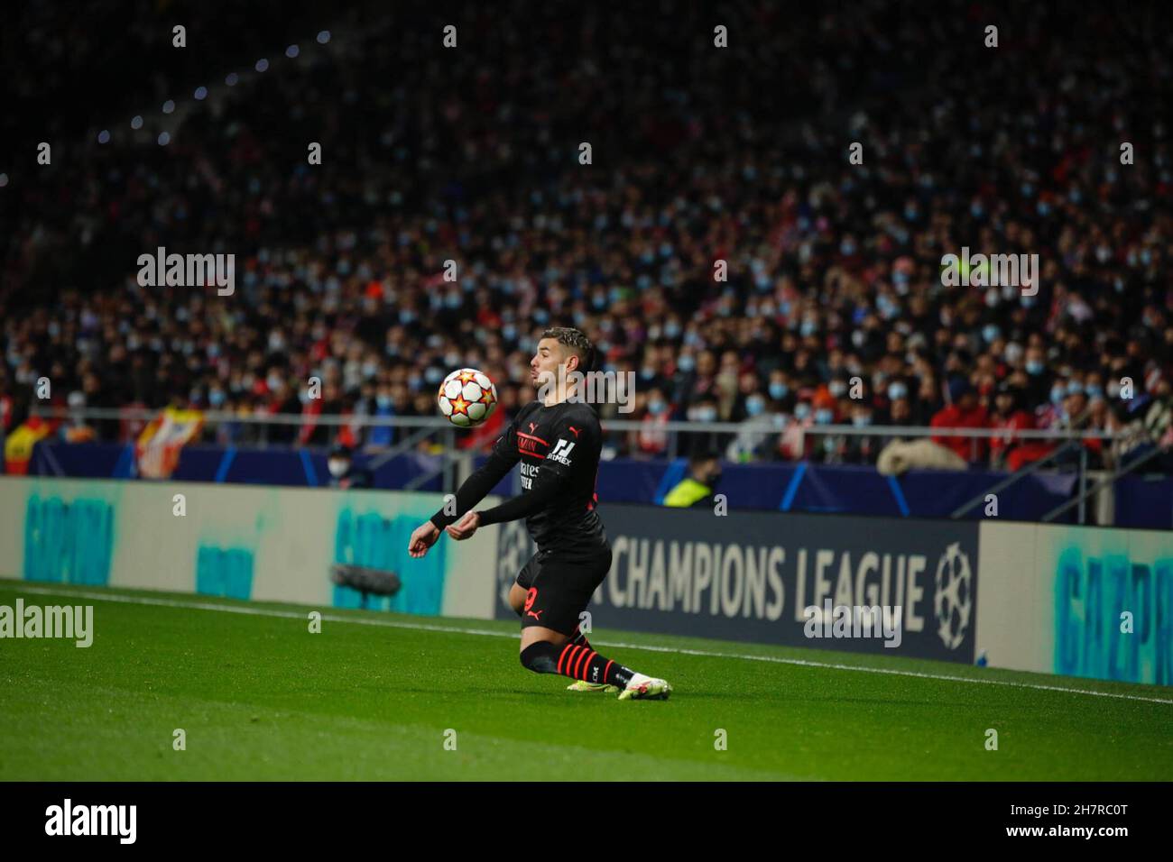 Madrid, Spain. 24th Nov, 2021. Leo defender from AC Milan, during the UEFA Champions League group stage against Atletico de Madrid at the Wanda Metropolitano stadium. (Photo by: Ivan Abanades Medina Credit: CORDON PRESS/Alamy Live News Stock Photo