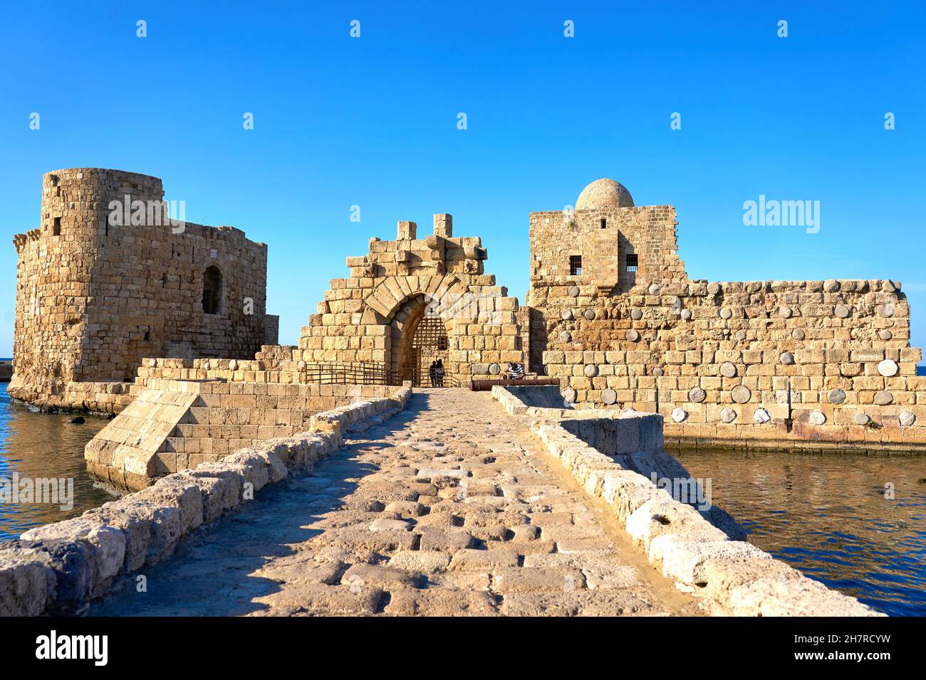 Sidon sea Castle Stock Photo Alamy