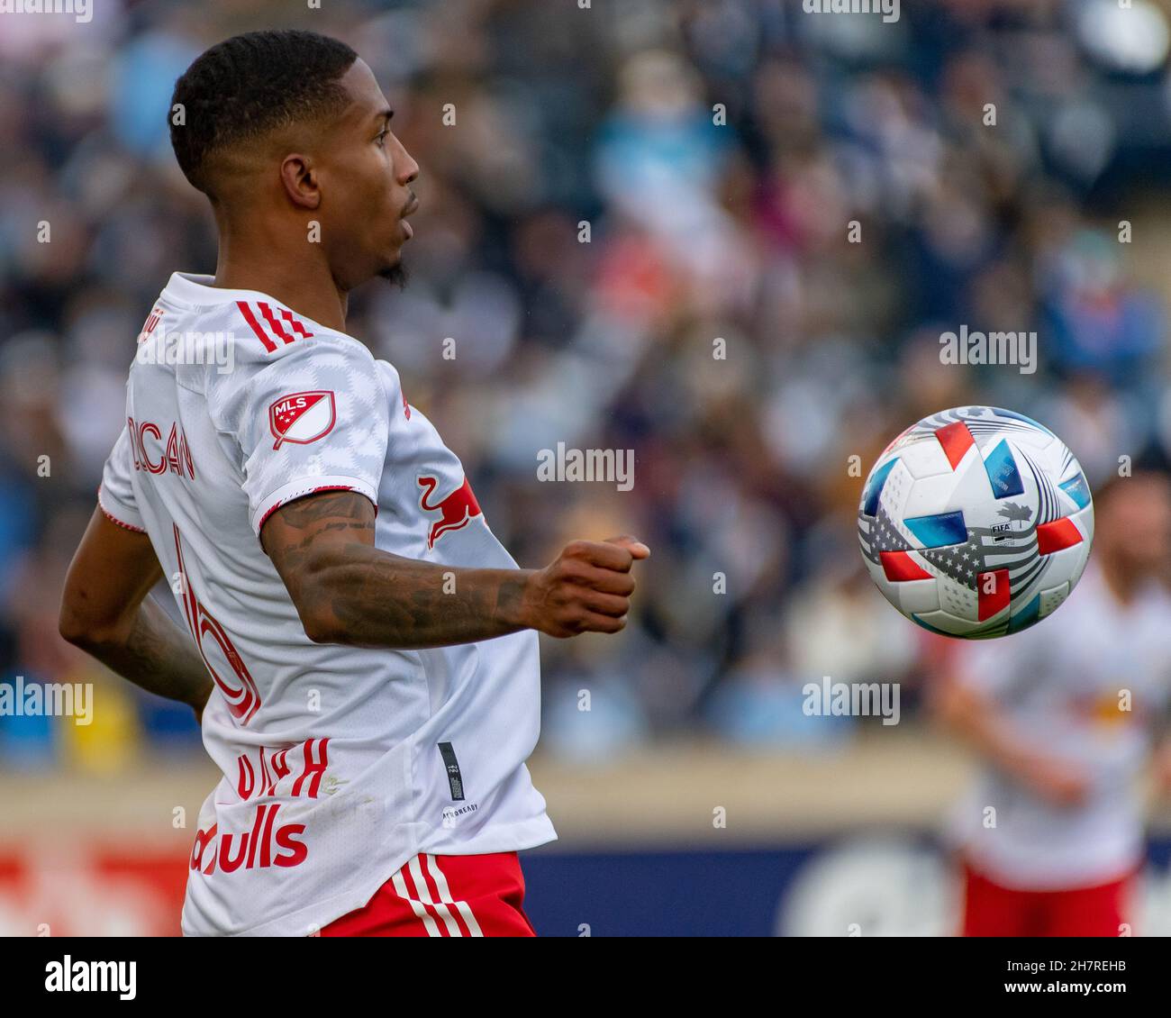 New York Red Bull MSL soccer players - professional footballers Stock Photo