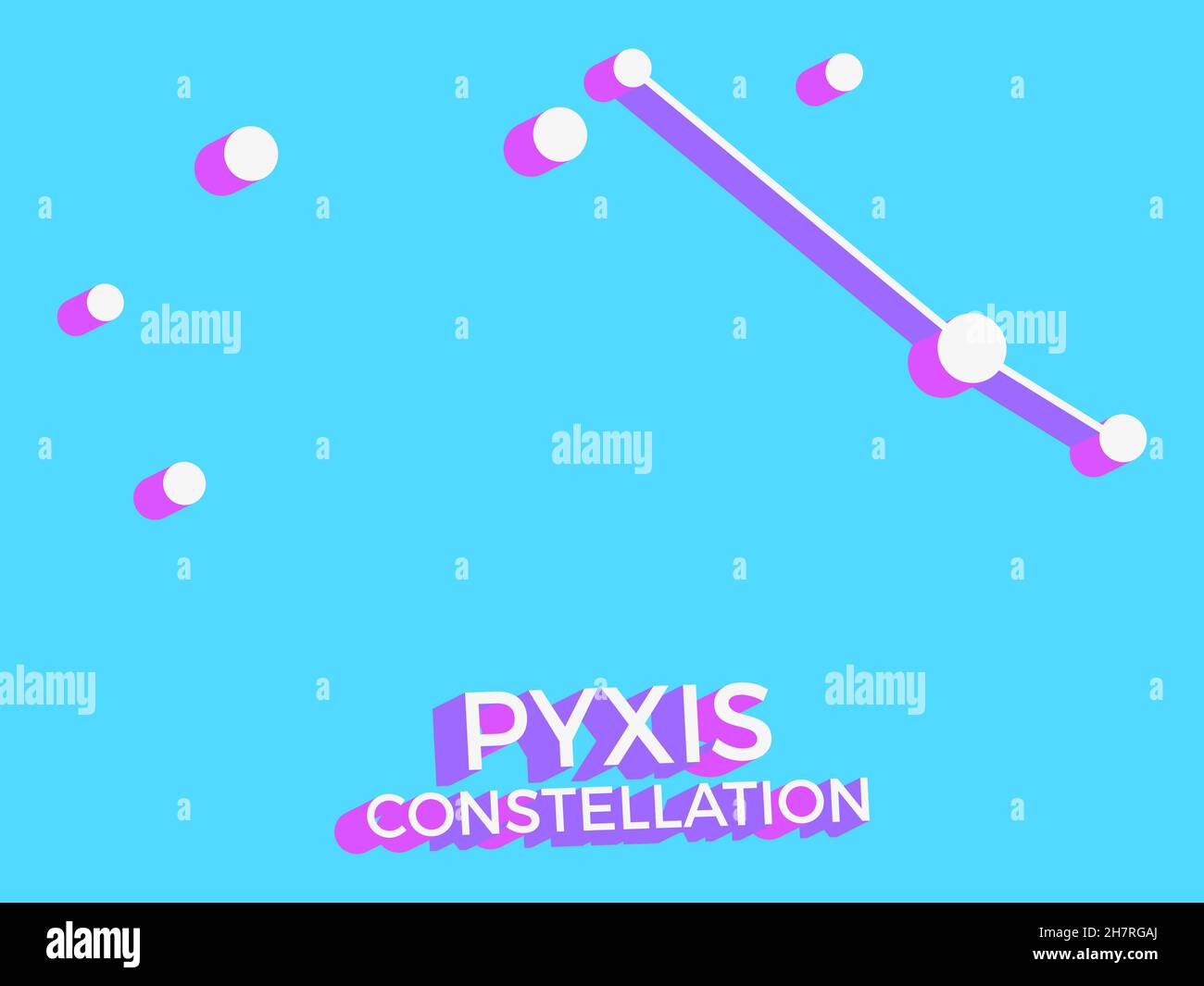 Pyxis constellation 3d symbol. Constellation icon in isometric style on ...