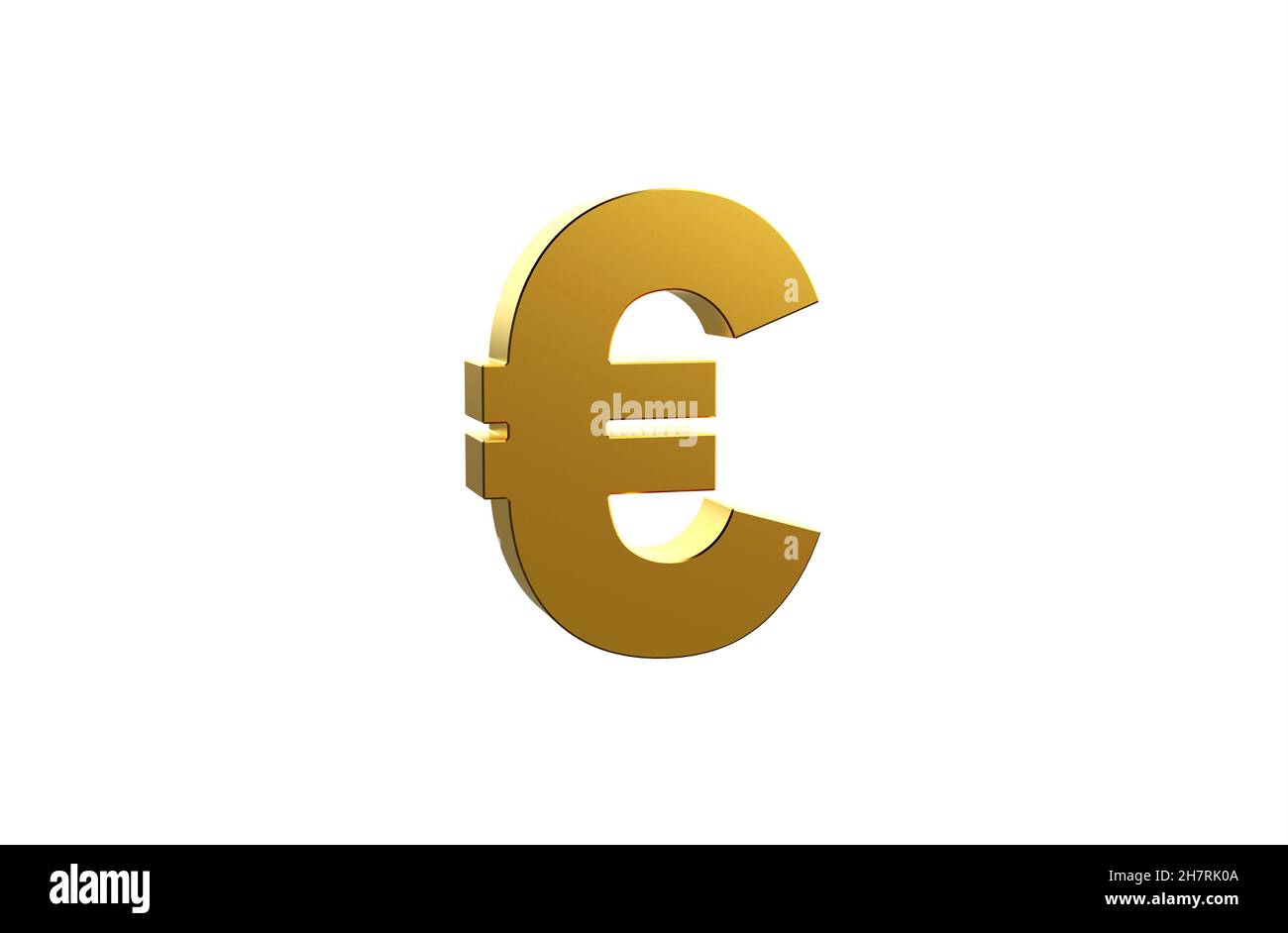 3d rendering of golden euro icon Stock Photo - Alamy