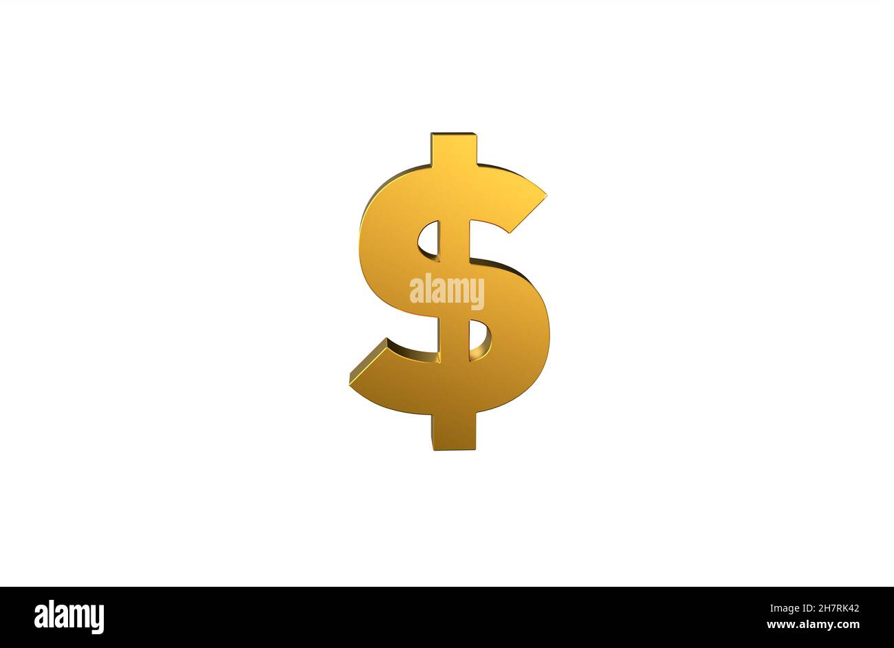 Close-up shot of 3d rendering of golden dollar sign Stock Photo - Alamy