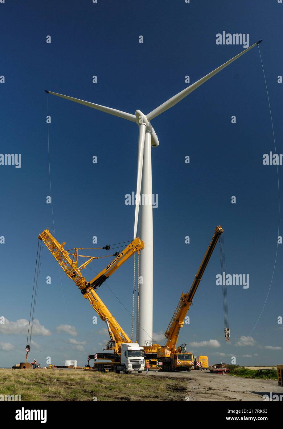 Completion of installation of rotor blade assembly to a 2.3MW wind