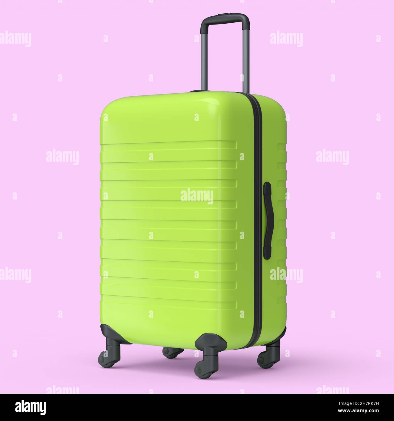 Regular green polycarbonate suitcase 