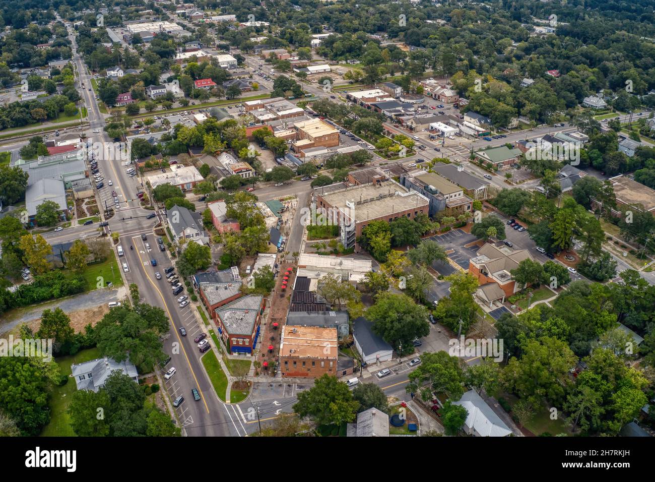 Beautiful Aerial View Of The Charleston Suburb Of Summerville South