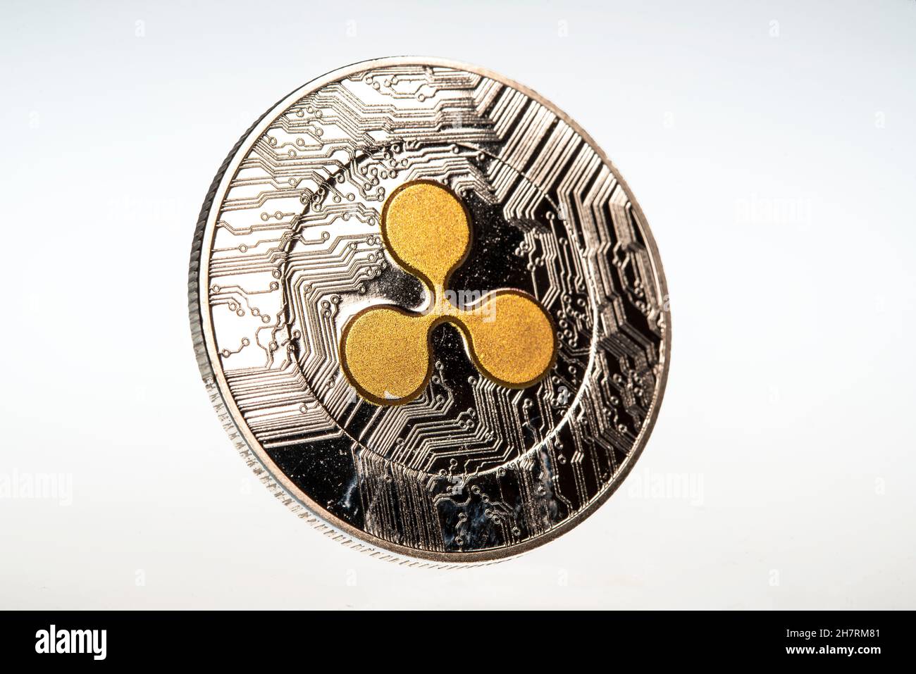 Ripple, XRP, cryptocurrency, symbol coin, visual placeholder for the  digital currency, blockchain, stock exchange prices Stock Photo - Alamy