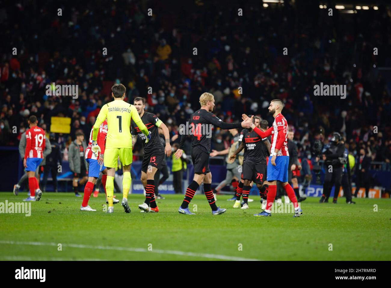 Madrid, Spain. 24th Nov, 2021. Correa player from Atletico de Madrid, during the UEFA Champions League group stage against AC Milan at the Wanda Metropolitano stadium. (Photo by: Ivan Abanades Medina Credit: CORDON PRESS/Alamy Live News Stock Photo
