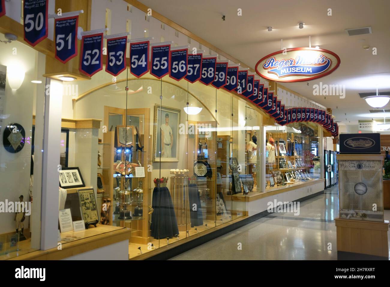 FARGO, NORTH DAKOTA - 9 Sept 2021: The Roger Maris Museum inside the West  Acres Mall explores the life and baseball career of Roger Maris, a Fargo  nat Stock Photo - Alamy