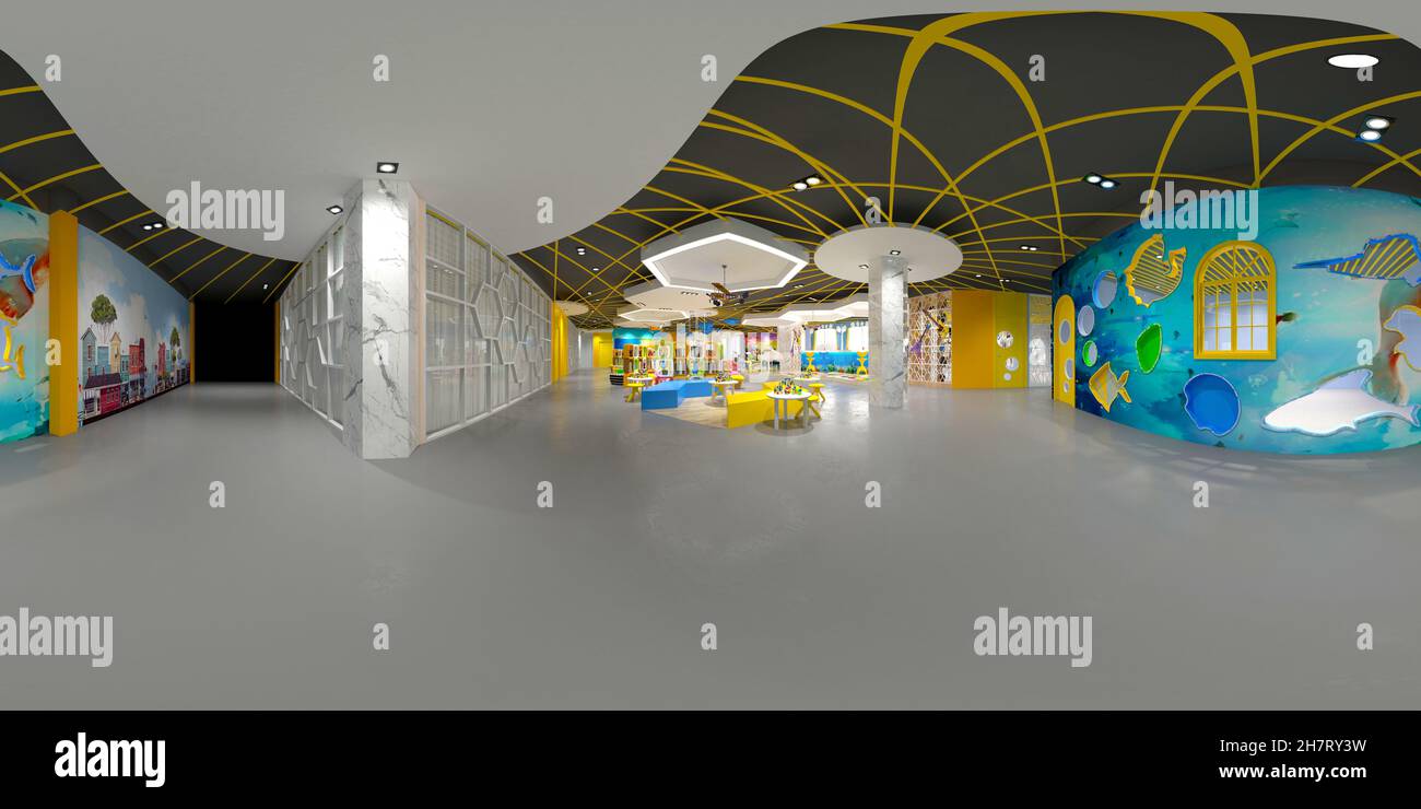 3d render of kindergarten preschool Stock Photo