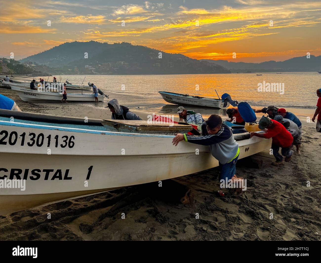 Sunrise, Fish Market, Zihuatanejo, Ixtapa, Guerrero, Mexico Stock Photo Alamy