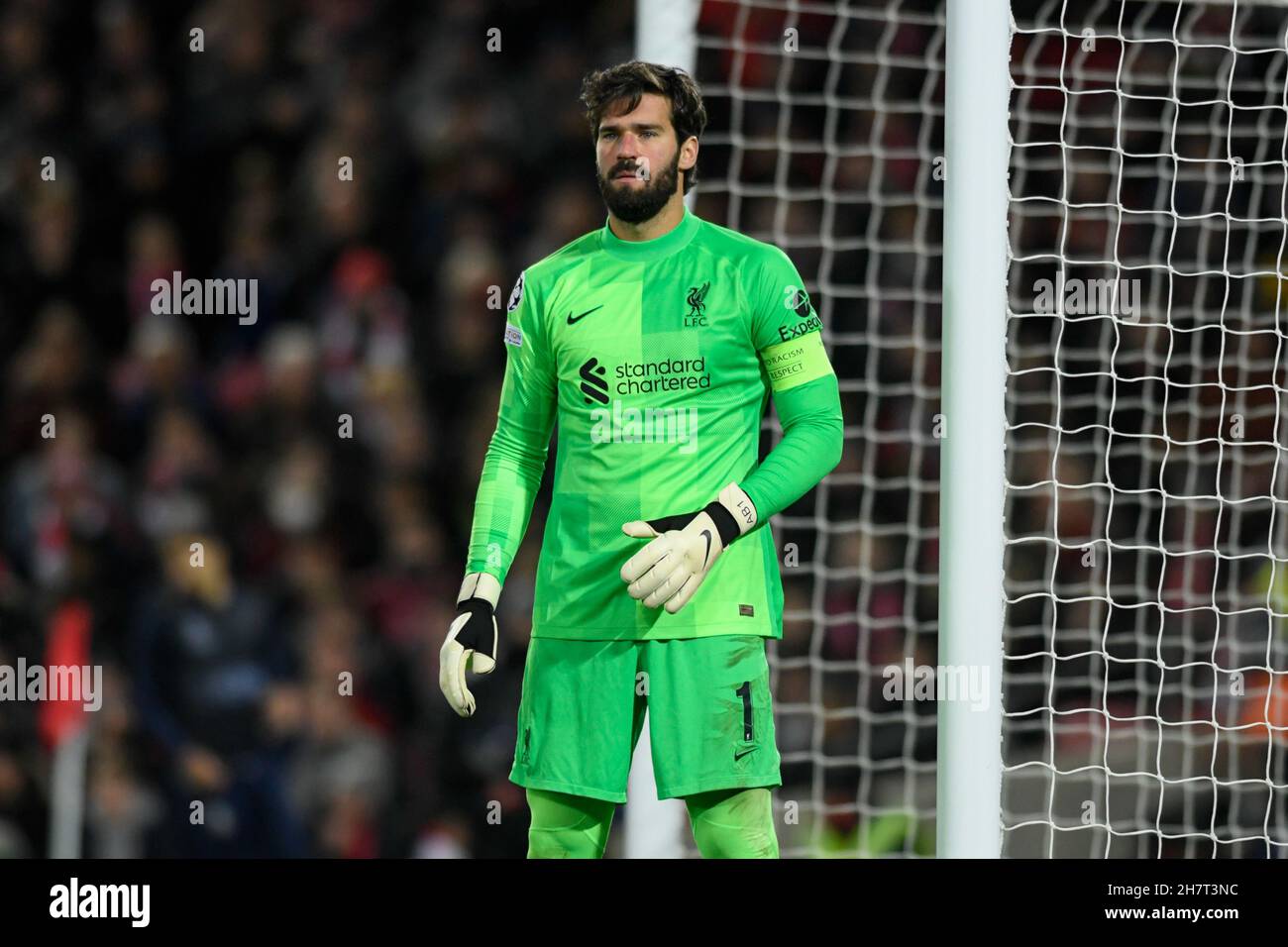 Liverpool, UK. 24th Nov, 2021. Liverpool Goalkeeper Alisson Becker