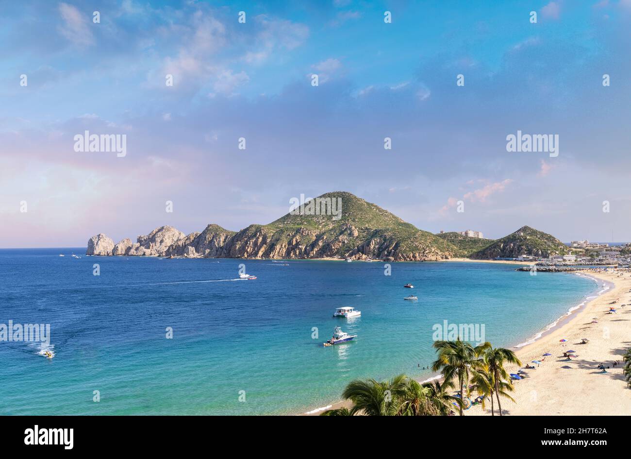 Cabo San Lucas, Mexico, Scenic panoramic aerial view of Los Cabos