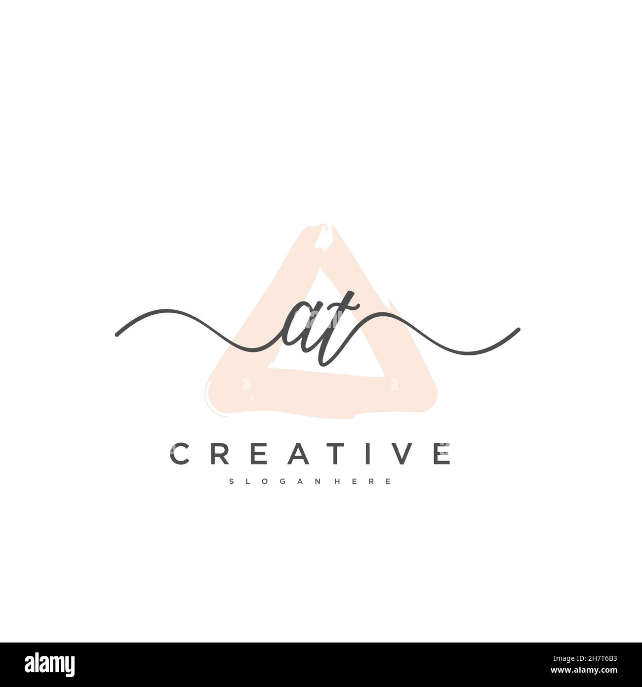 AT Initial Letter Luxury Logo template in vector for Restaurant ...